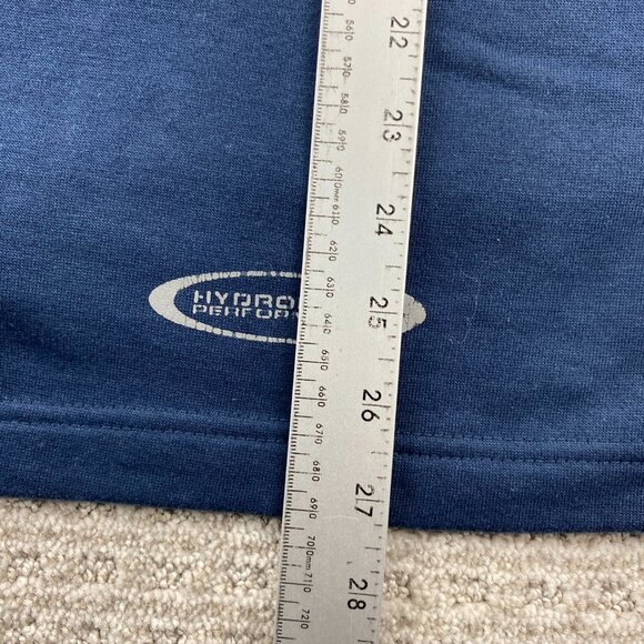 Logo Athletic Sweater Hoodie Mean Large L Navy Blue 1/4 Zip Activewear Sports - Picture 8 of 9